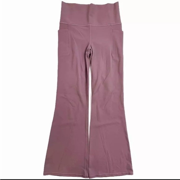 Athleta Salutation Stash Flare Legging High Rise Stretch Damask Mauve XS - Picture 1 of 4